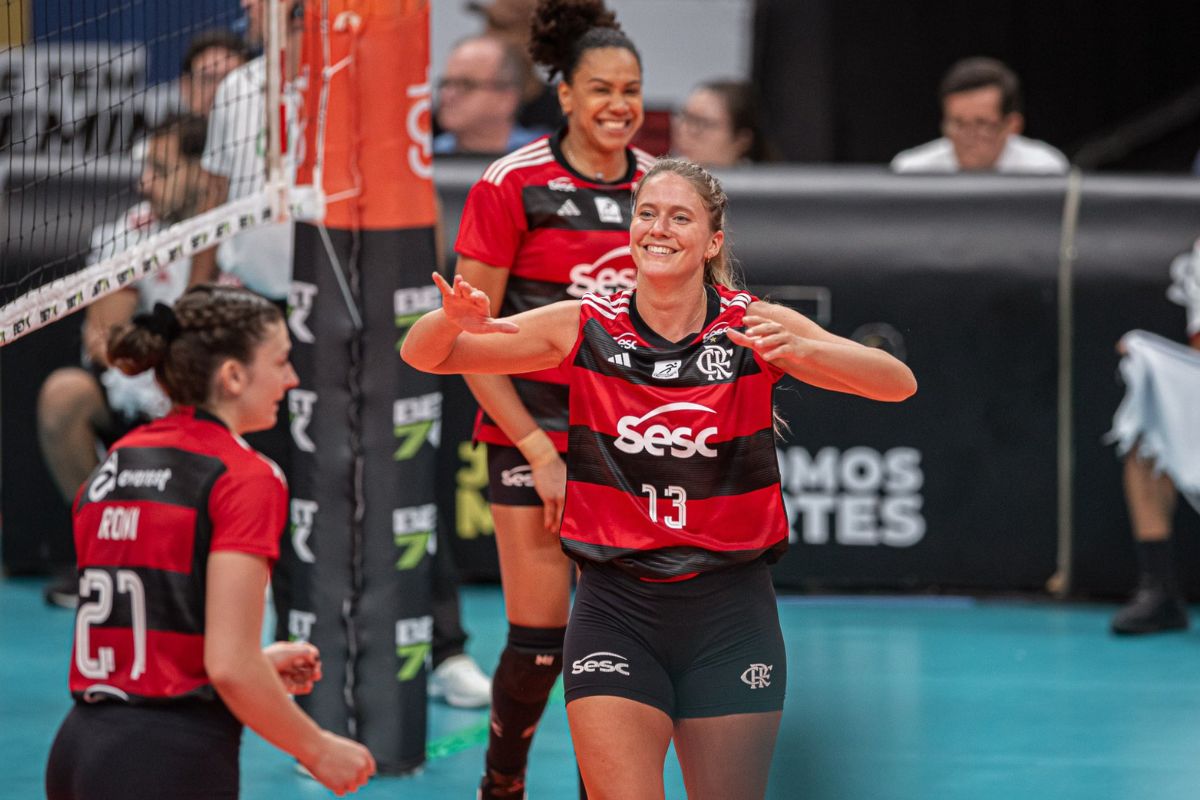 SEGUE O LÍDER! SESC FLAMENGO VENCE BLUVÔLEI FORA DE CASA E SE CONSOLIDA NA LIDERANÇA DA SUPERLIGA FEMININA